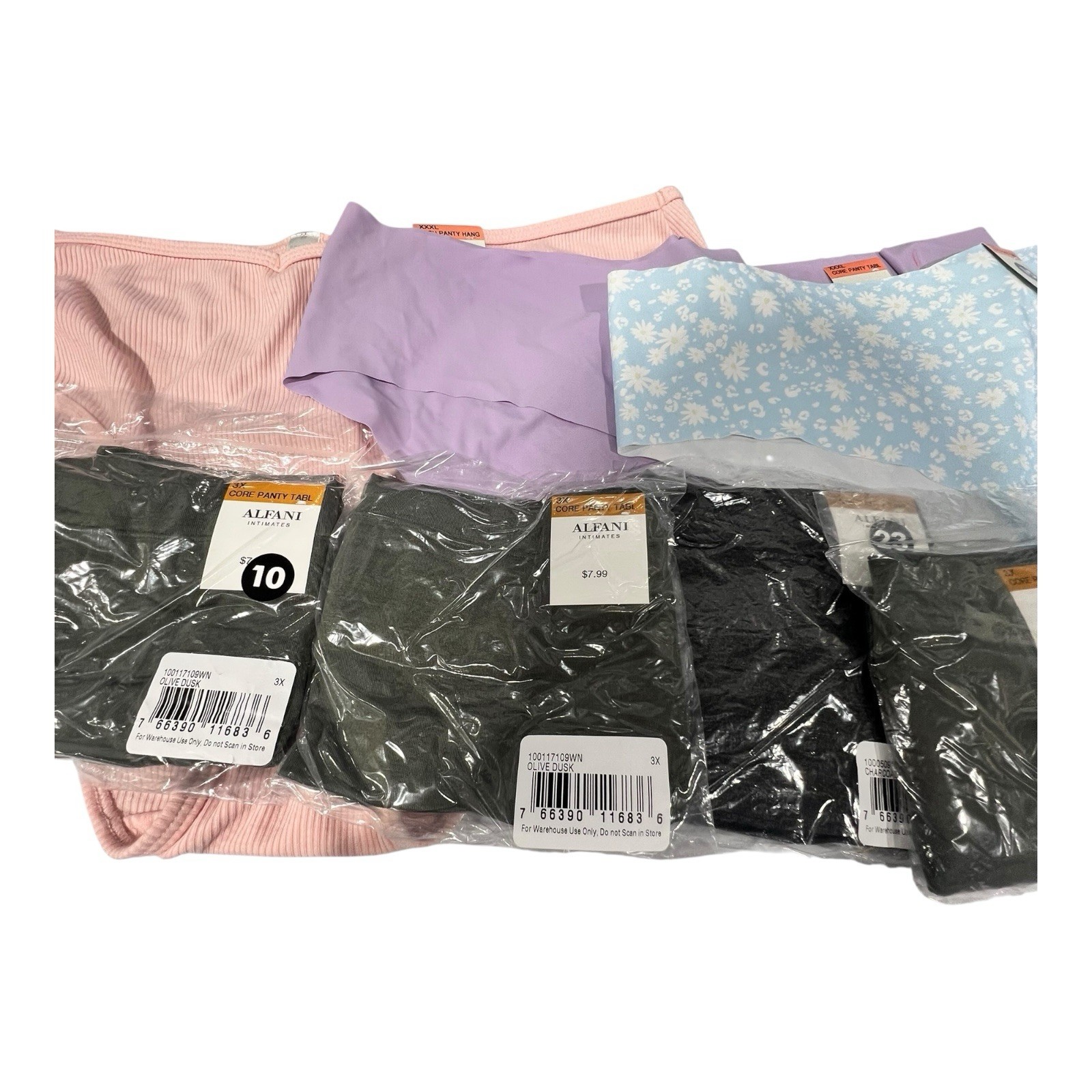LOT OF 12 PANTIES UNDERWEAR MISC Fabrics MACY BRANDS JENNI SIZE 3XL XXXLARGE NEW