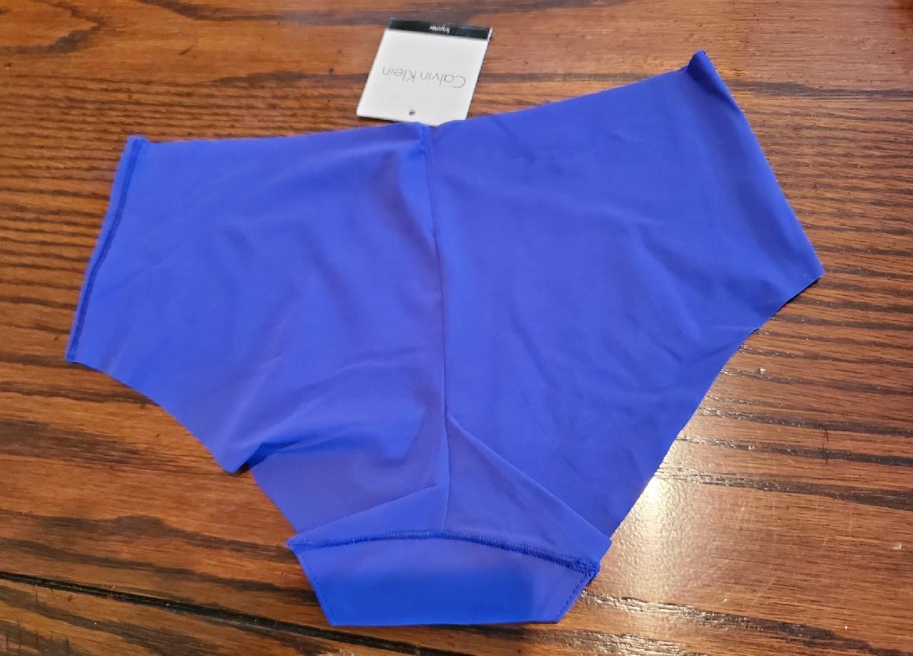 NWT CALVIN KLEIN NYLON SPANDEX MICROFIBER HIPSTER PANTIES D3429 6BY COBALT L