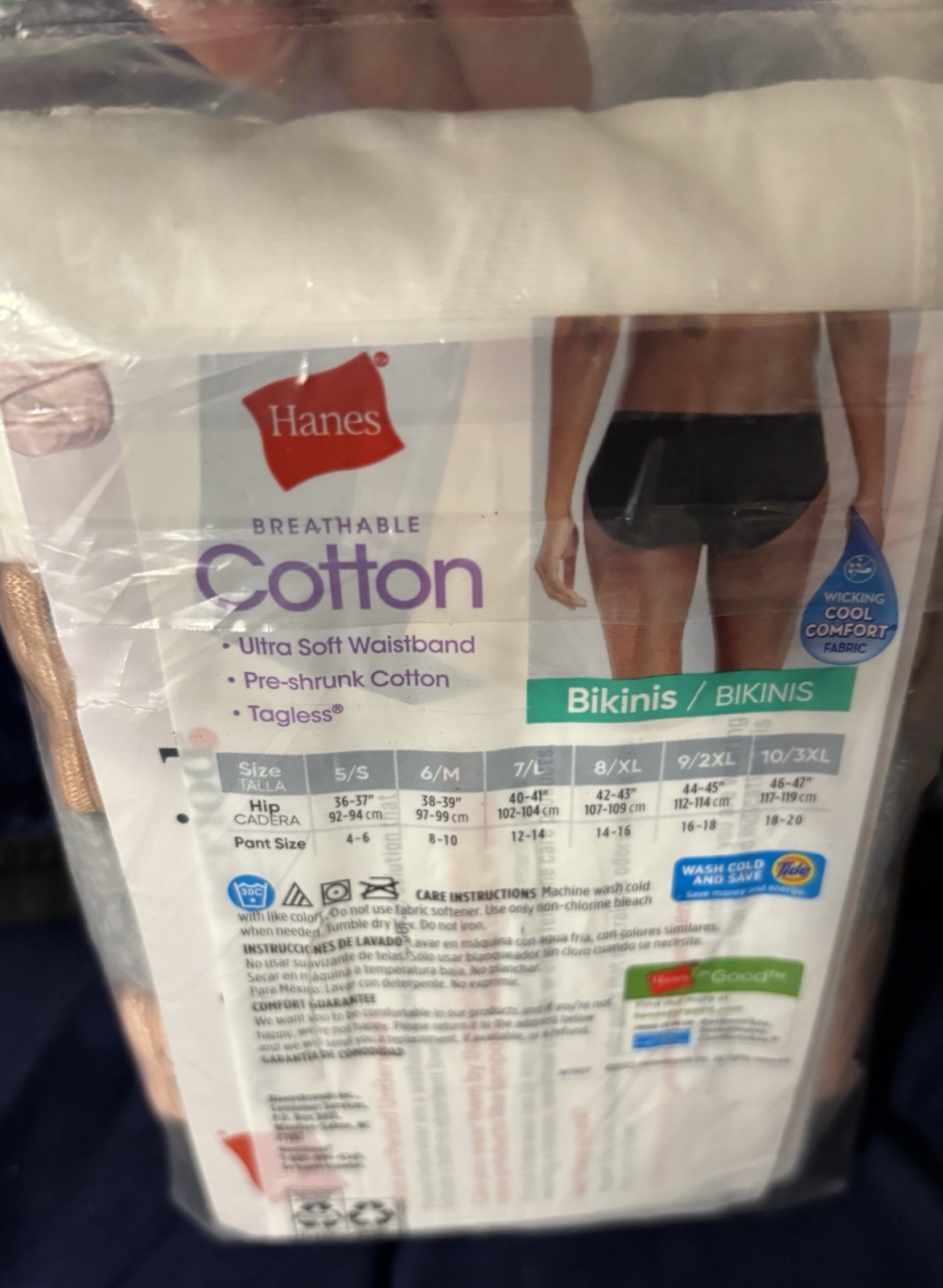 Hanes Womens Bikini 10-Pack Underwear Panties Breathable Cotton Stretch No Lines
