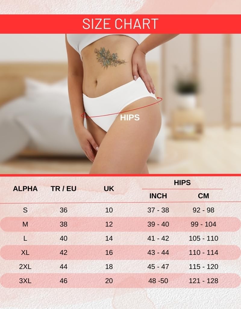 ALYA Premium Women’s Underwear, Organic Cotton, Mid Waist, Women’s Panties, A…