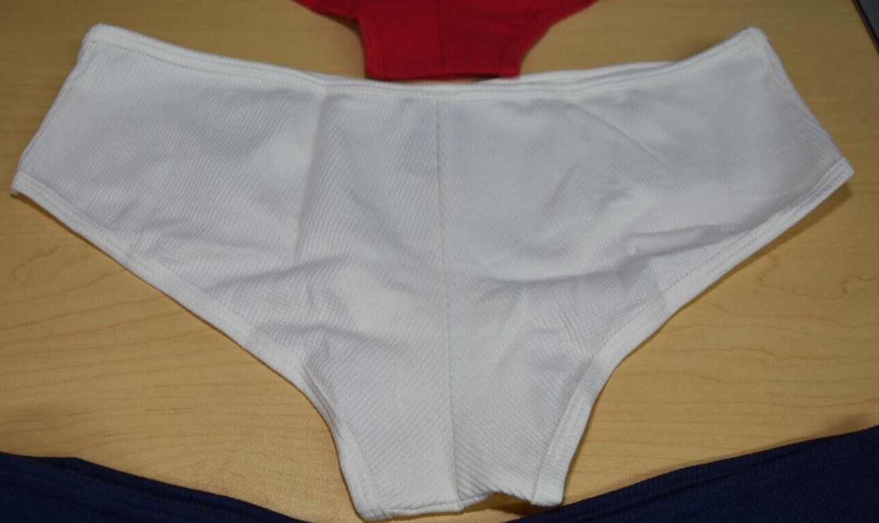 3 NWT Victoria’s Secret Pink Red White Blue Cheeky Panty Lot XL XLarge