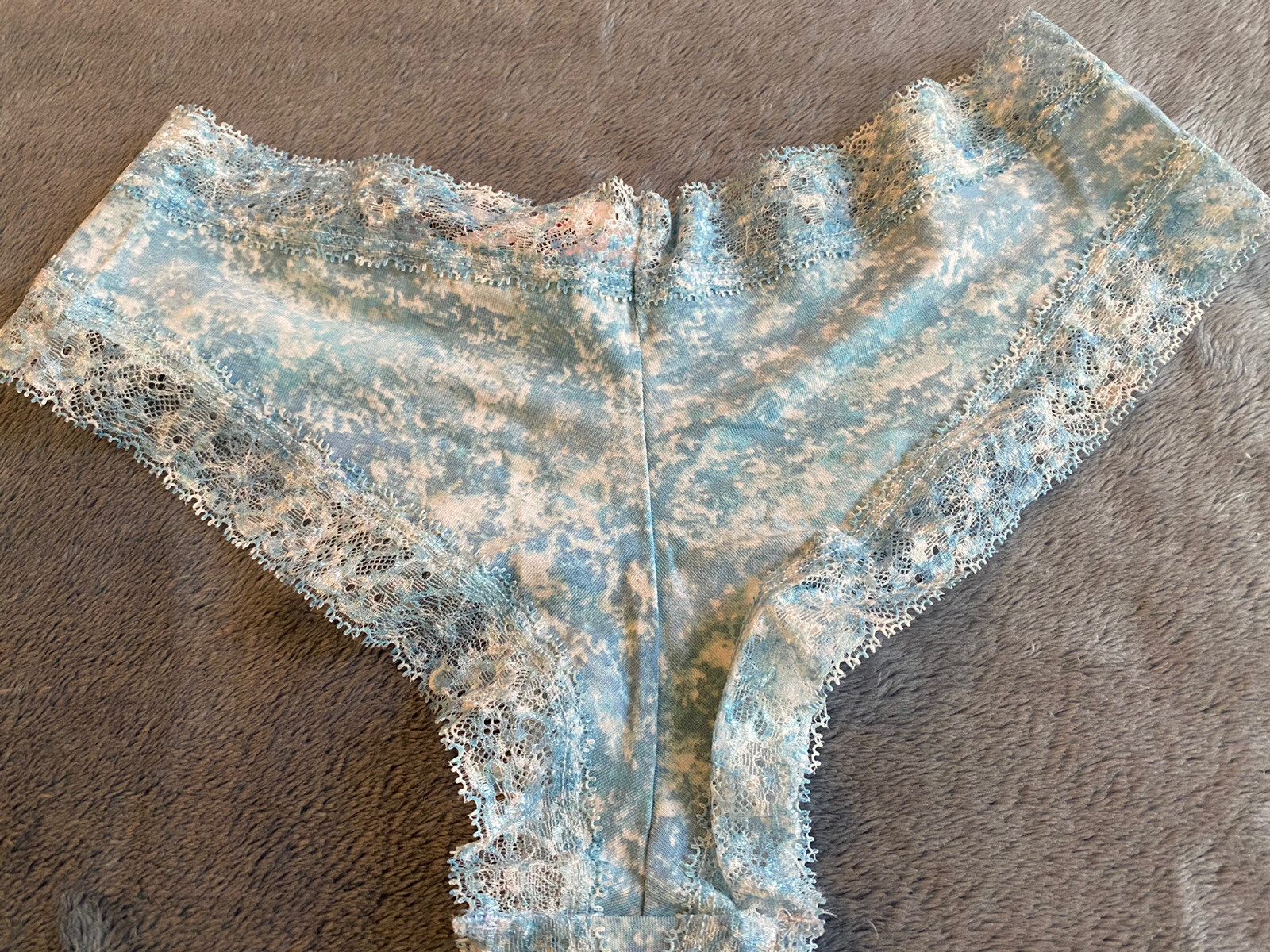 *Victoria’s Secret. M. Cheeky. Blue. Sky/Cloud like pattern. NWT