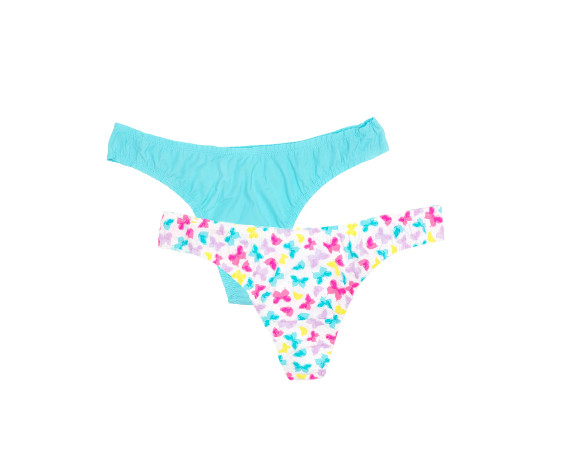 No Boundaries Juniors Freecut Ruffle Thong 2 Pack Multicolor Size XXXL NWT