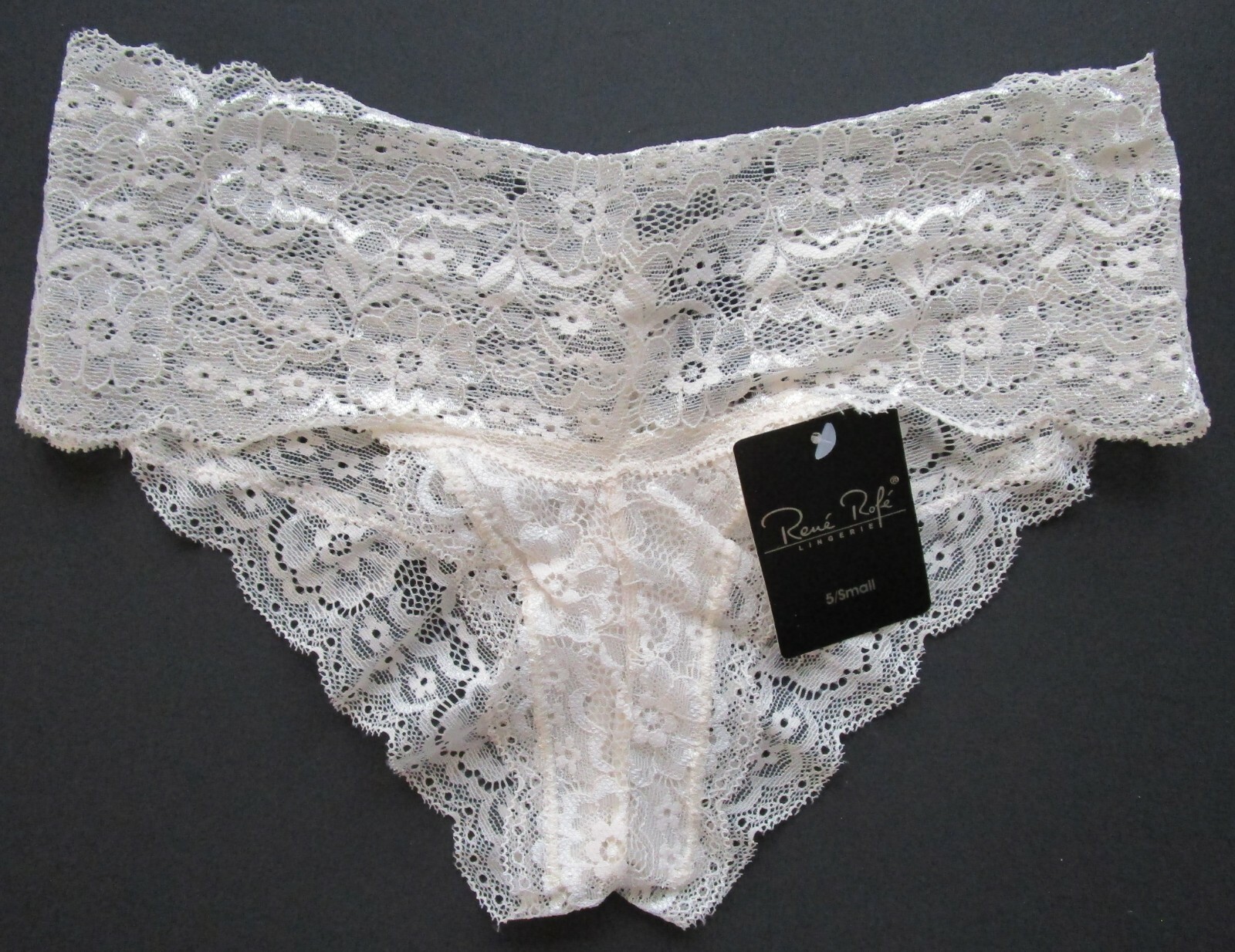 Rene Rofe Intimates Nylon Blend Lace Hipster Panties Size Small 5 NWT