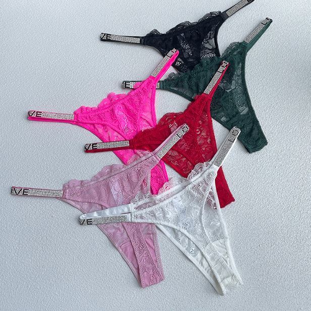 Women’s Sexy Lace Low Waist Thongs Panties Intimate G-String Briefs Underwear