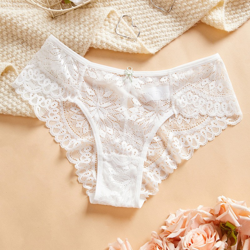 5 Pack Lot Sexy Womens See Through Lace Panties Briefs Sheer Underwear Lingeries