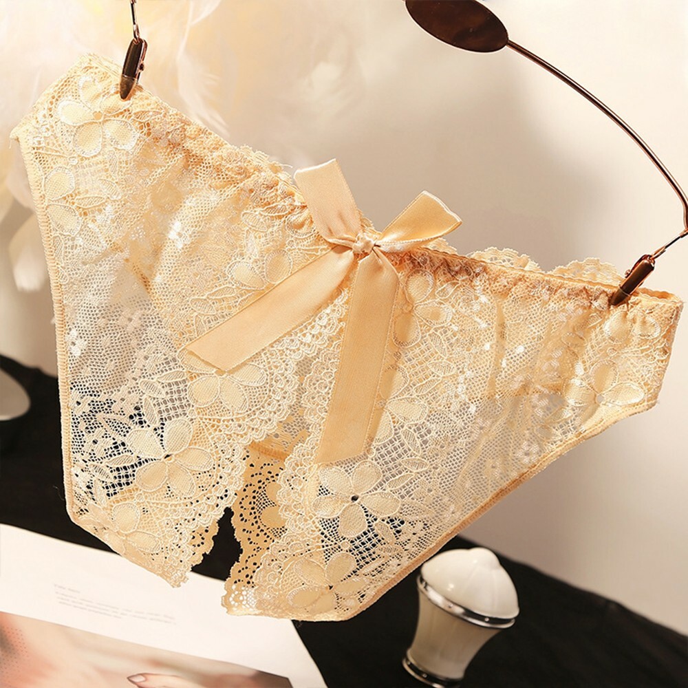 Briefs Womens Panties Womens Open Crotch Panties Briefs Pearl See Floral Fashion