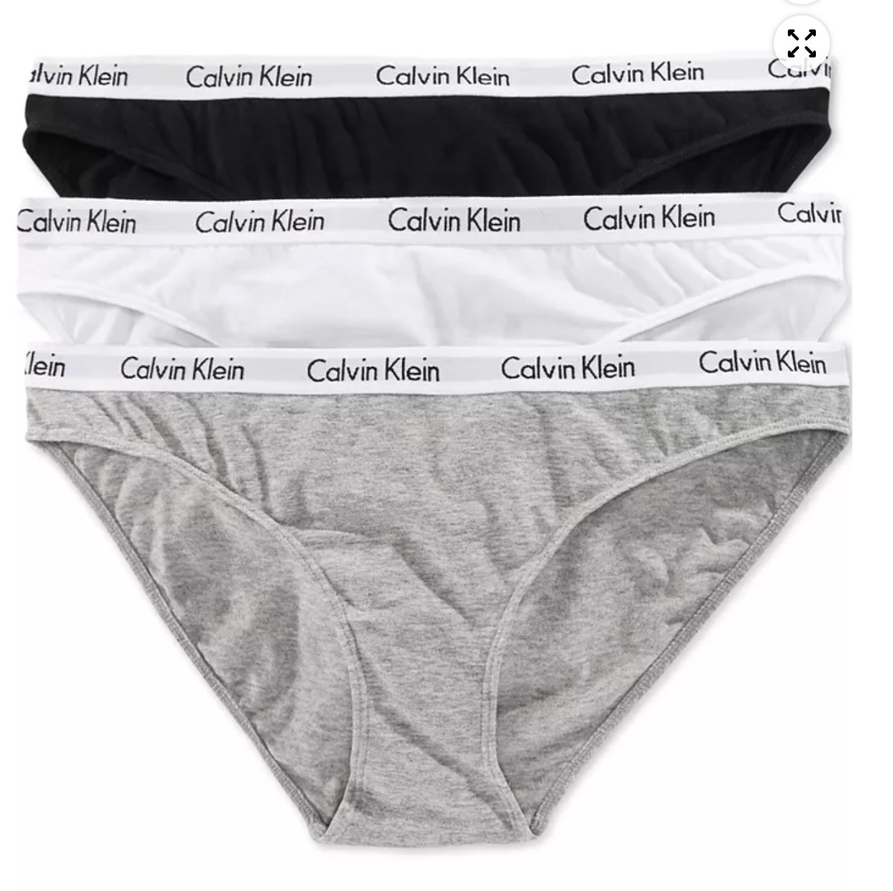 Calvin Klein Carousel Logo Cotton 3-Pack Bikini Size Large