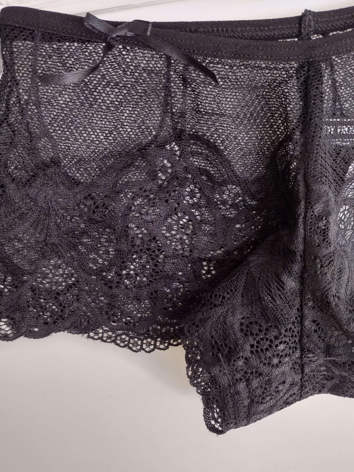 BODY FROSTING SIZE MEDIUM SHERR LACE BLACK CHEEKY PANTY NEW WITH TAGS