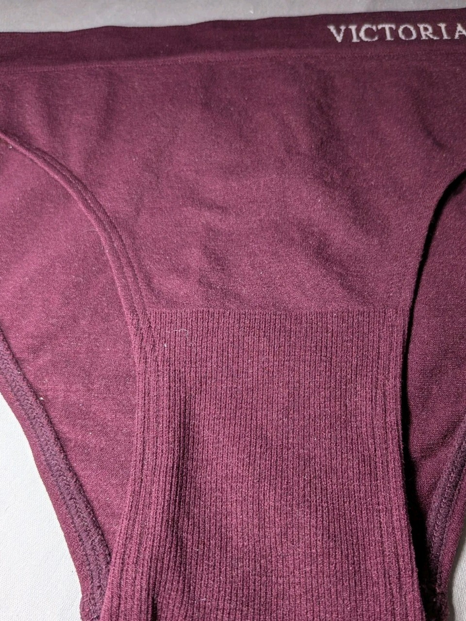 Victoria’s Secret Purple Solid Cheekini Panties Polyamide/Elastane Logo Sz S