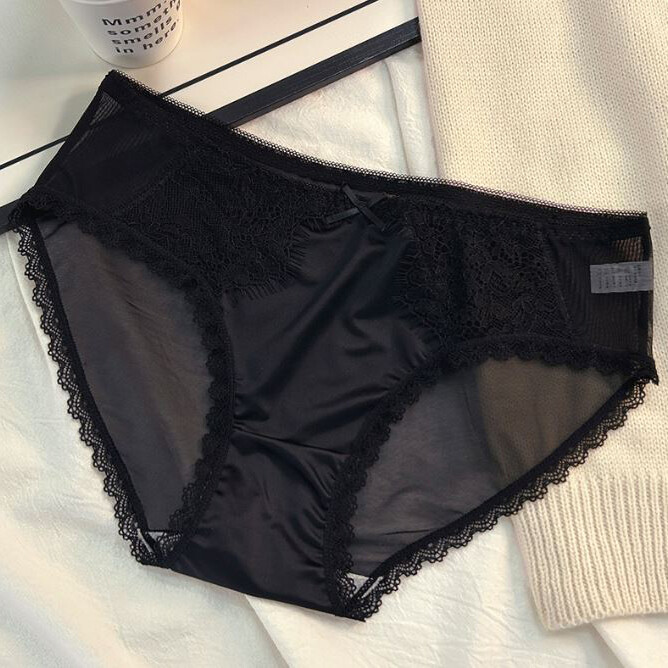 1 or 5 Pack Lot Womens Vintage Lace Satin Panties Underwear Sheer Brief Lingerie