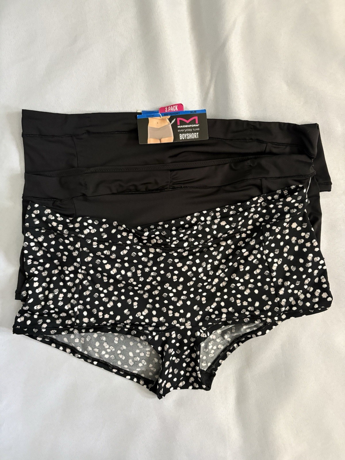 NEW Maidenform Everyday Luxe BoyShorts Size XLarge Multi-Color DM3TBS 3 Pair
