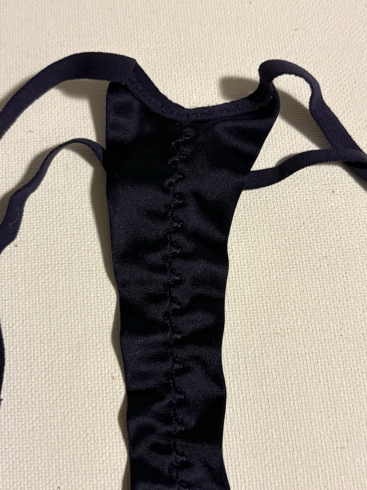 Victoria’s Secret, Vintage Very Sexy, Navy Rusched T-back, Stretch Double String