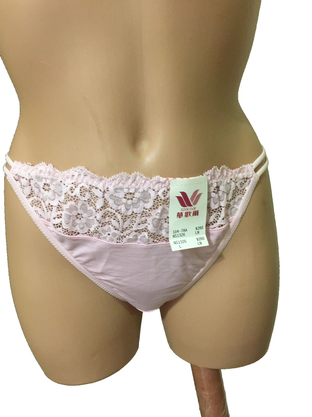 Women’s 80s string panties pink Wacoal Large New