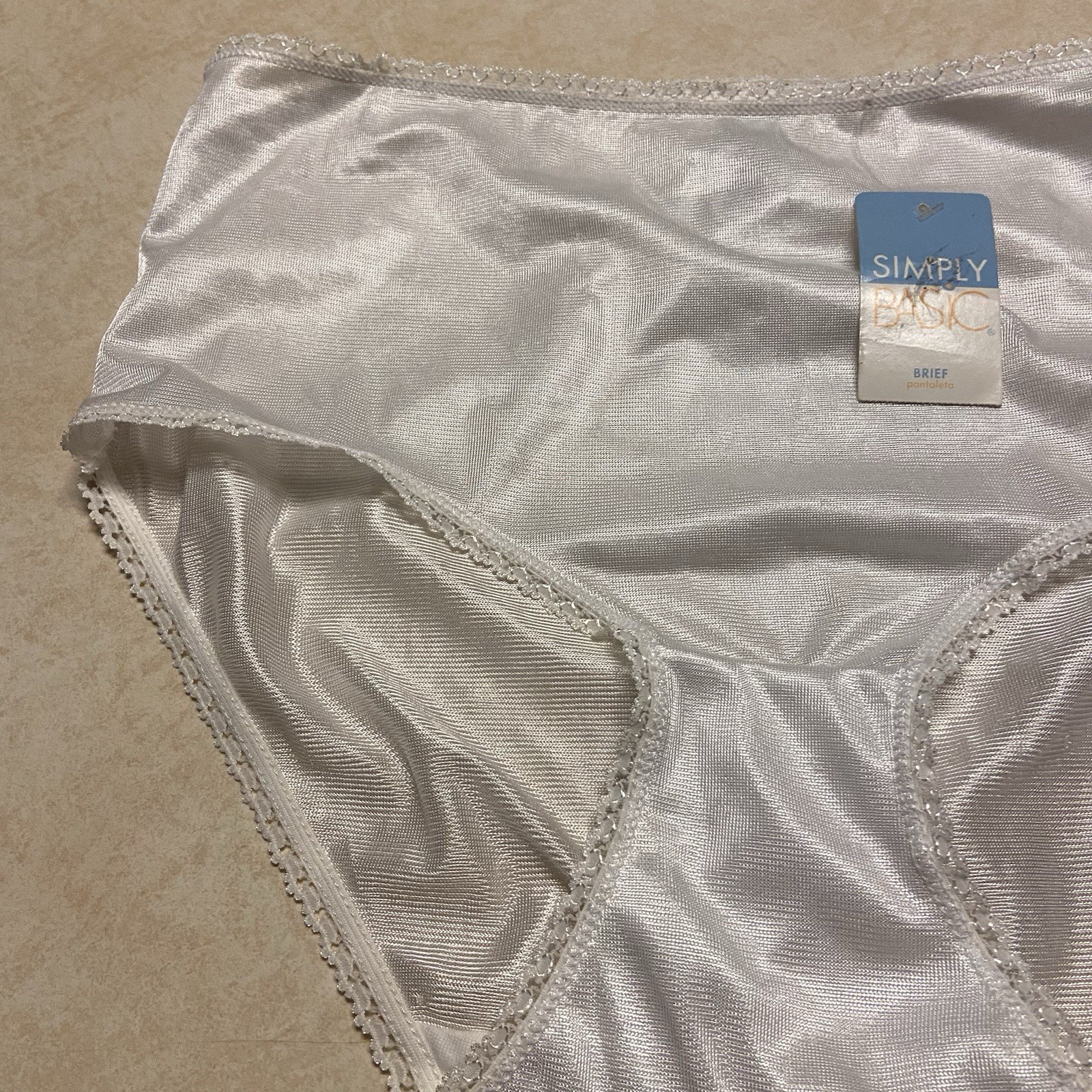 Vintage Panties Womens Small Simply Basic White Sissy Panty New NWT Retro