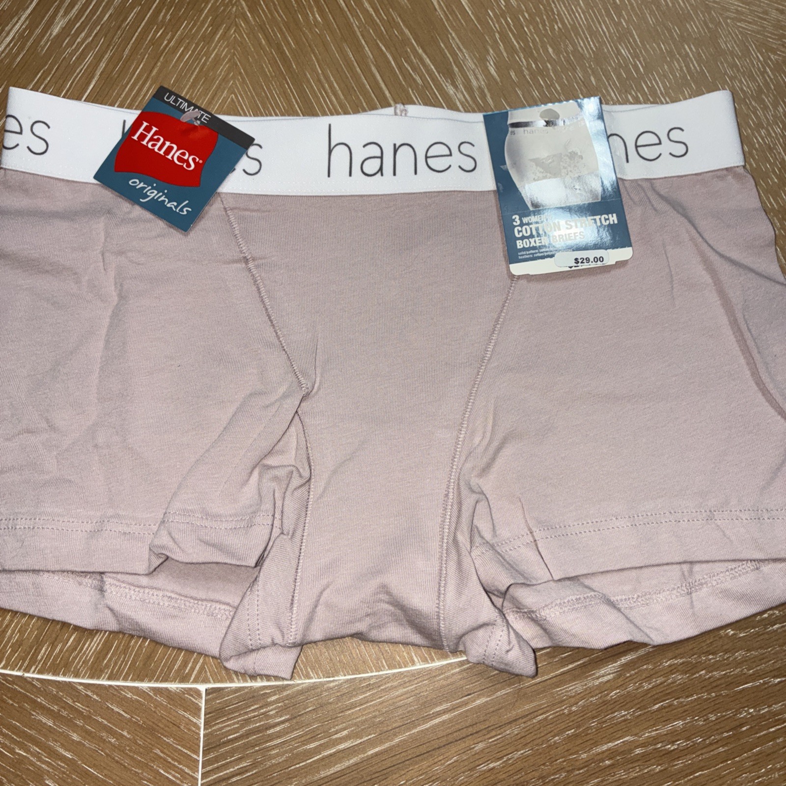 Hanes Ultimate 3 Pack Cotton Stretch Women’s Boxer Briefs Underwear Size Large