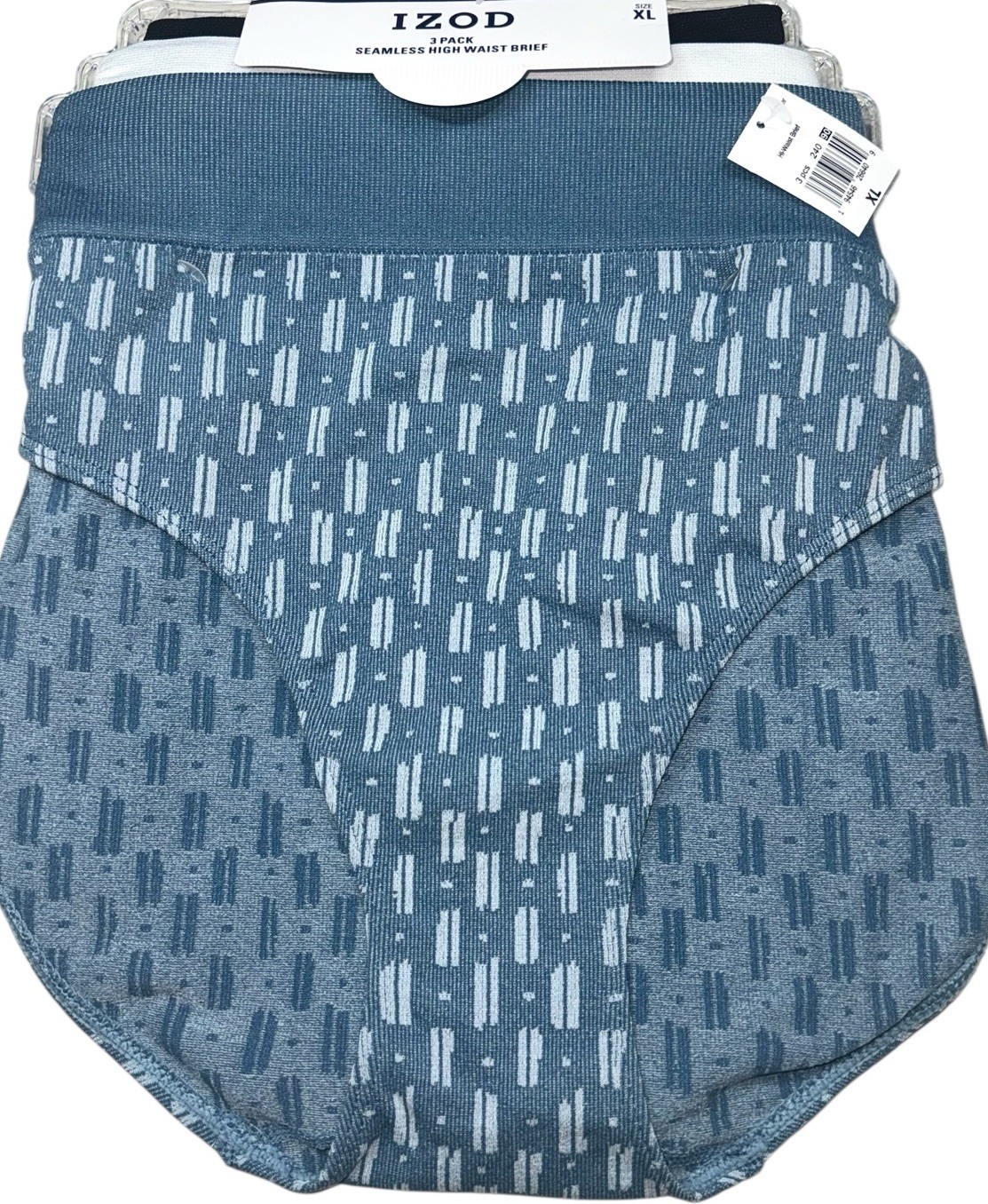 IZOD Women’s Seamless High Waist Brief Underwear Panties 3-Pair Nylon Blend XL