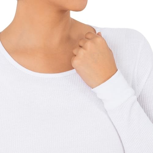 Women’s Micro Waffle Premium Thermal Set Medium White