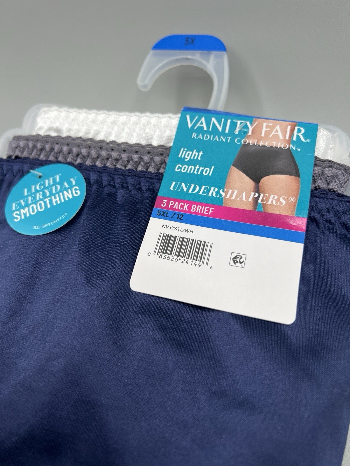 3-Pack VANITY FAIR Radiant Women’s 5XL Hi-Waist Brief Undershapers Light Control
