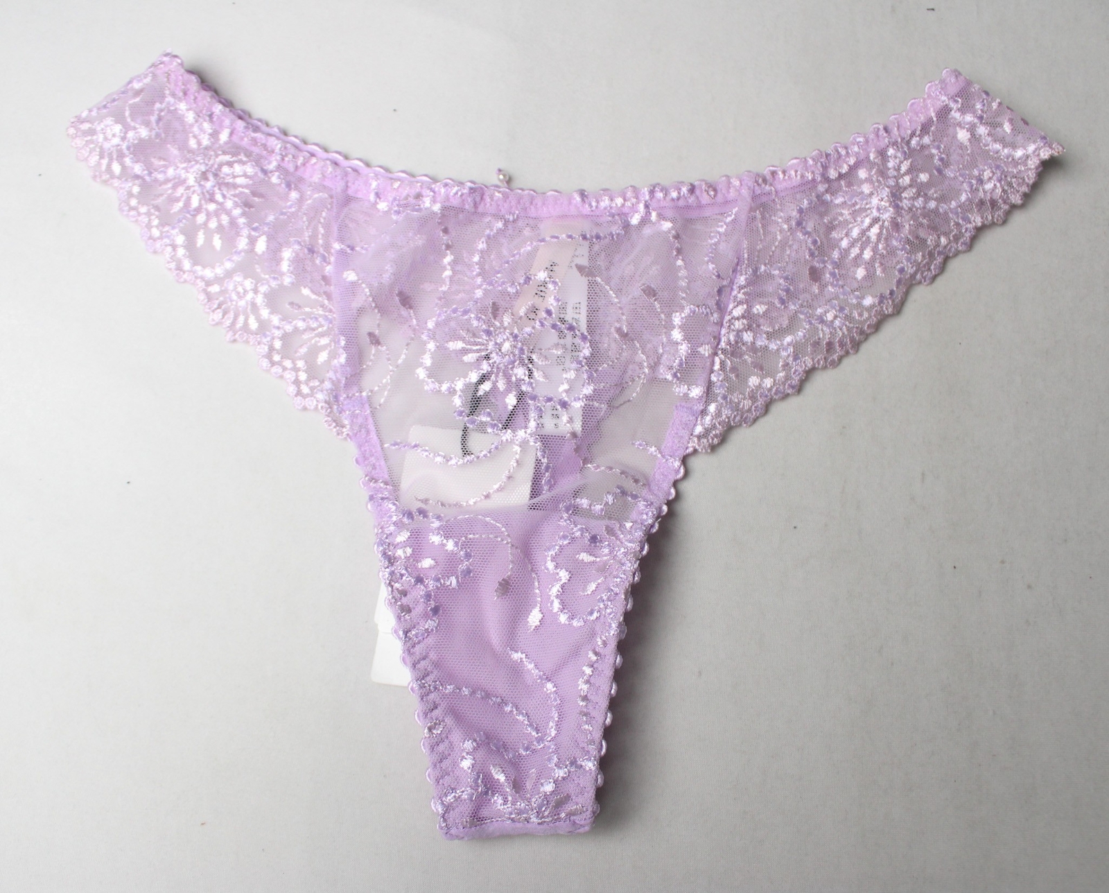 Marie Jo Women’s Embroidered Mesh Jane Thong Panty ZG3 Pastel Lavender Small NWT
