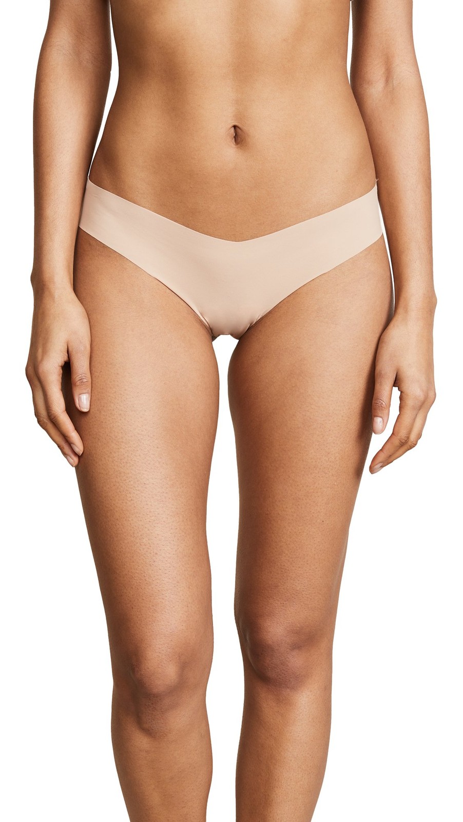 commando Women’s Butter Mid-Rise Cotton Thong, true nude, M/L
