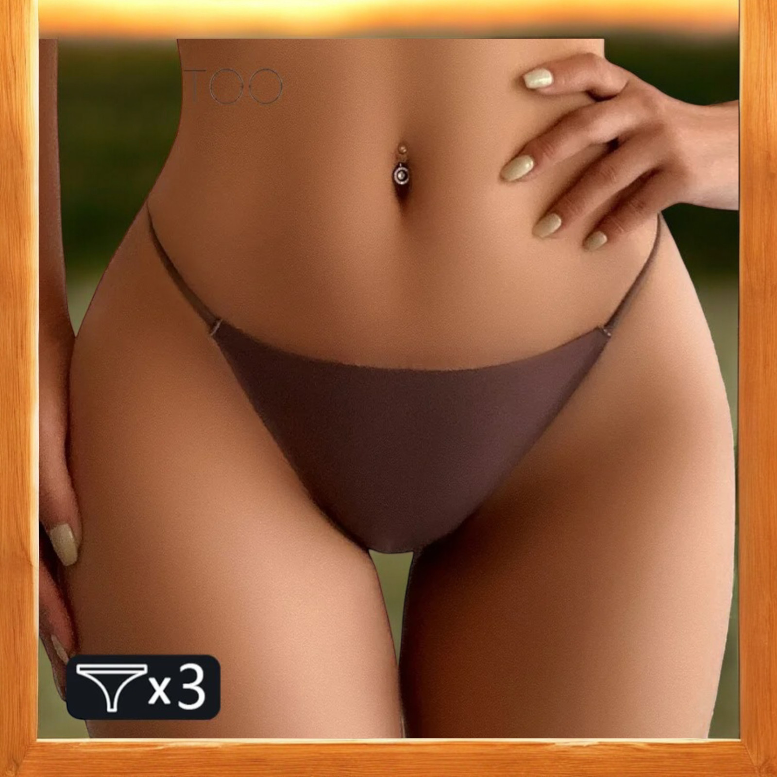 Tanga Sexy Para Mujer 3 Pack Ropa Interior Bragas De Imitación Costuras cint