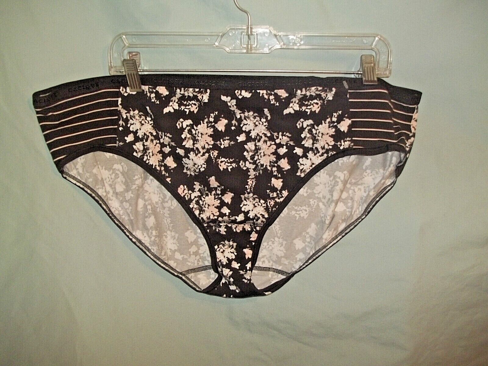 New Size 26/28 Cacique black pink white gray floral COTTON hipster panty