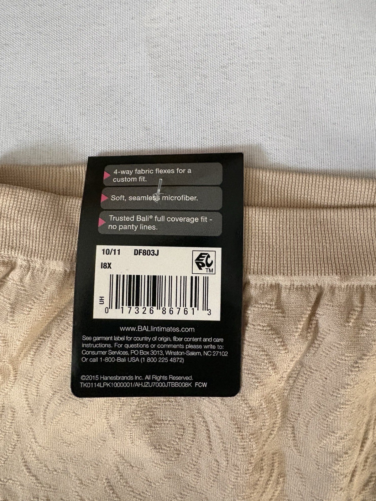 NEW Bali Comfort Revolution Bali Briefs Style 803J Size 10/11 Multicolor 2 Pair