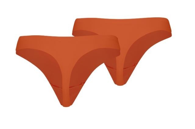 Puma Women’s Seamless String Thong Underwear XS 8 Flame orange 2 pack