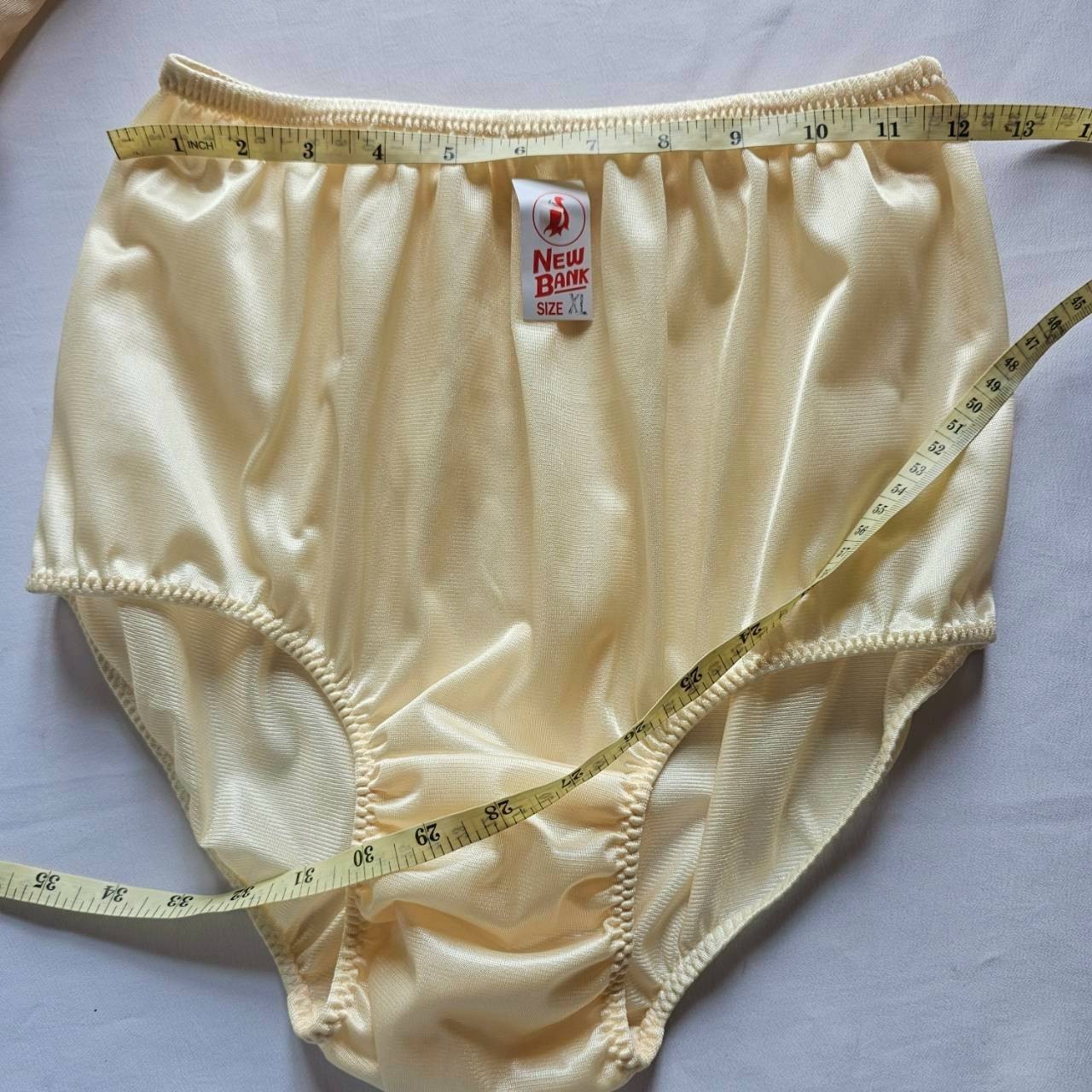 6 Nylon Underwear Panties Comfort Woman Man Briefs High Waist 36″-42″ XL/Yellow