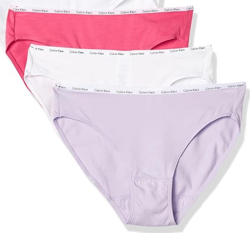 Calvin Klein 301697 Women’s Cotton Stretch LogoBikini Panty, 3 pack Size L