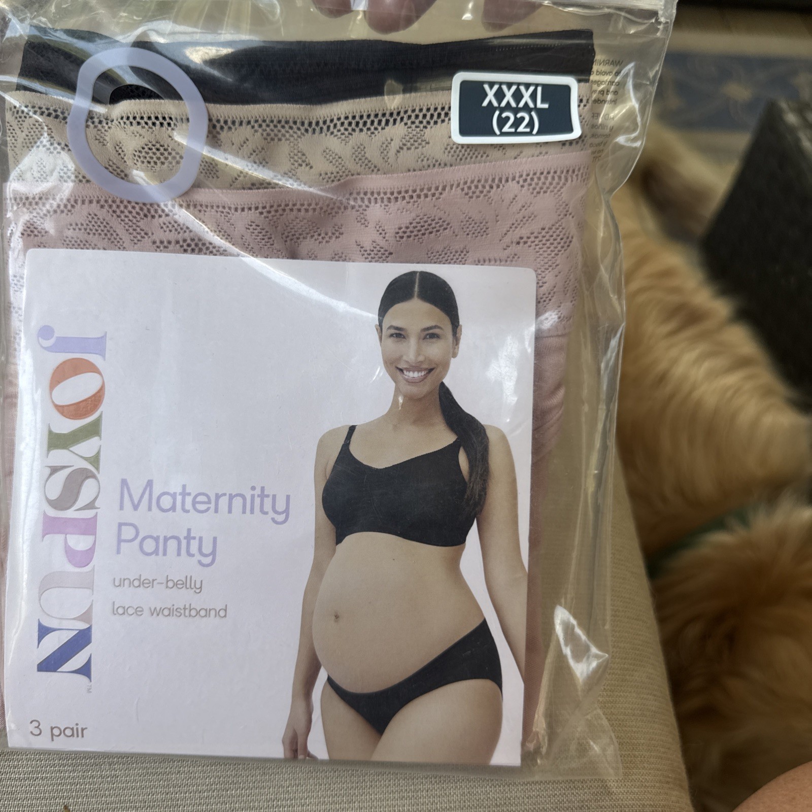 Joyspun Maternity Panties Womens Size XXXL (22) Under Belly Lace Waistband