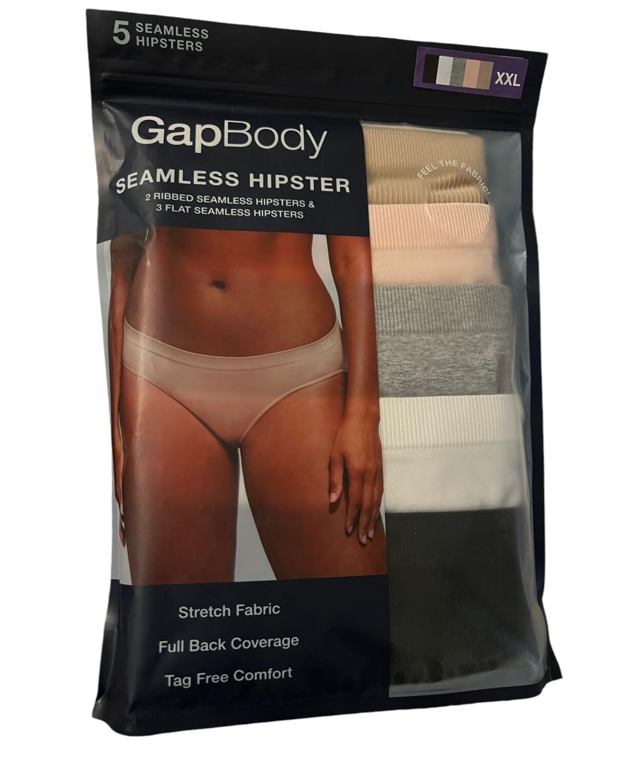GapBody Women’s 5-Pack Seamless Hipster Size XXL Gap Ladies Underwear Panties