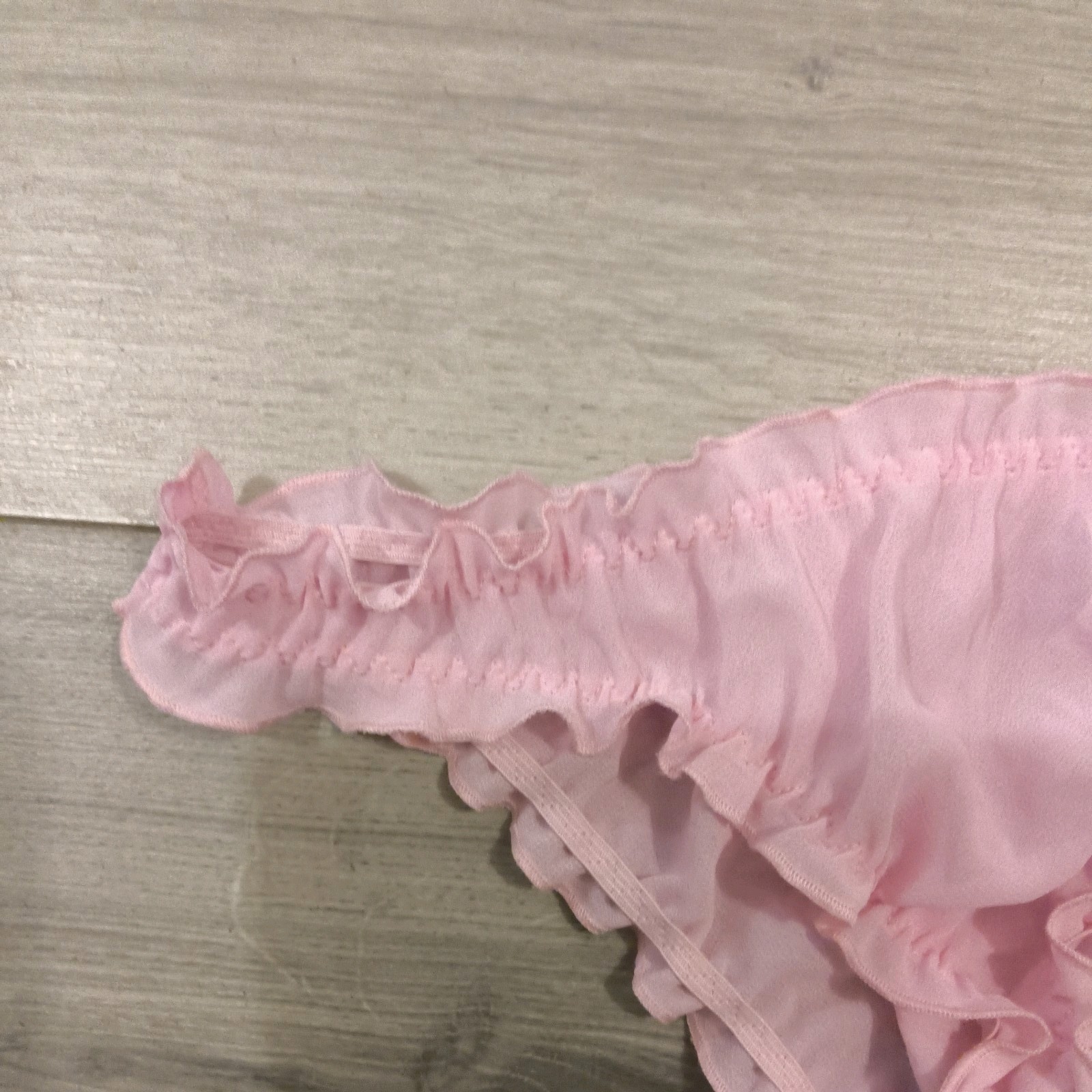 BNWOT Vintage Ann Summers Pink Chiffon & Diamonte Princess Panties Sz Mdm 10-14