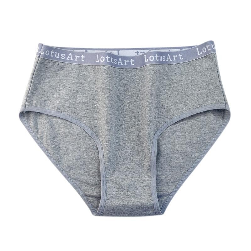 2 Pcs Plus Size Mid High Waist Panties Women’s Pure Cotton Women’s Briefs