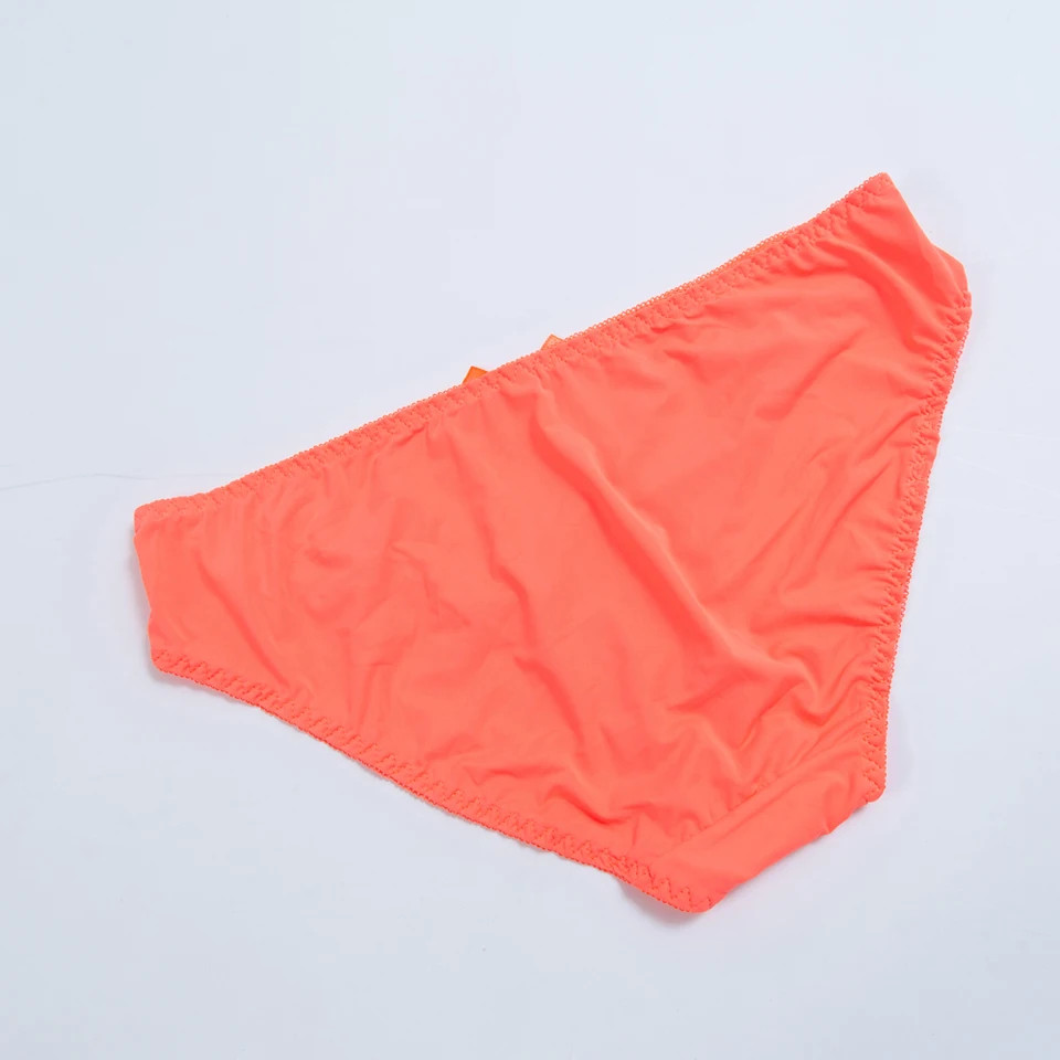 Solid Seamless Panty Set Invisible Low Waist Briefs Underwear Women 2PCS Set