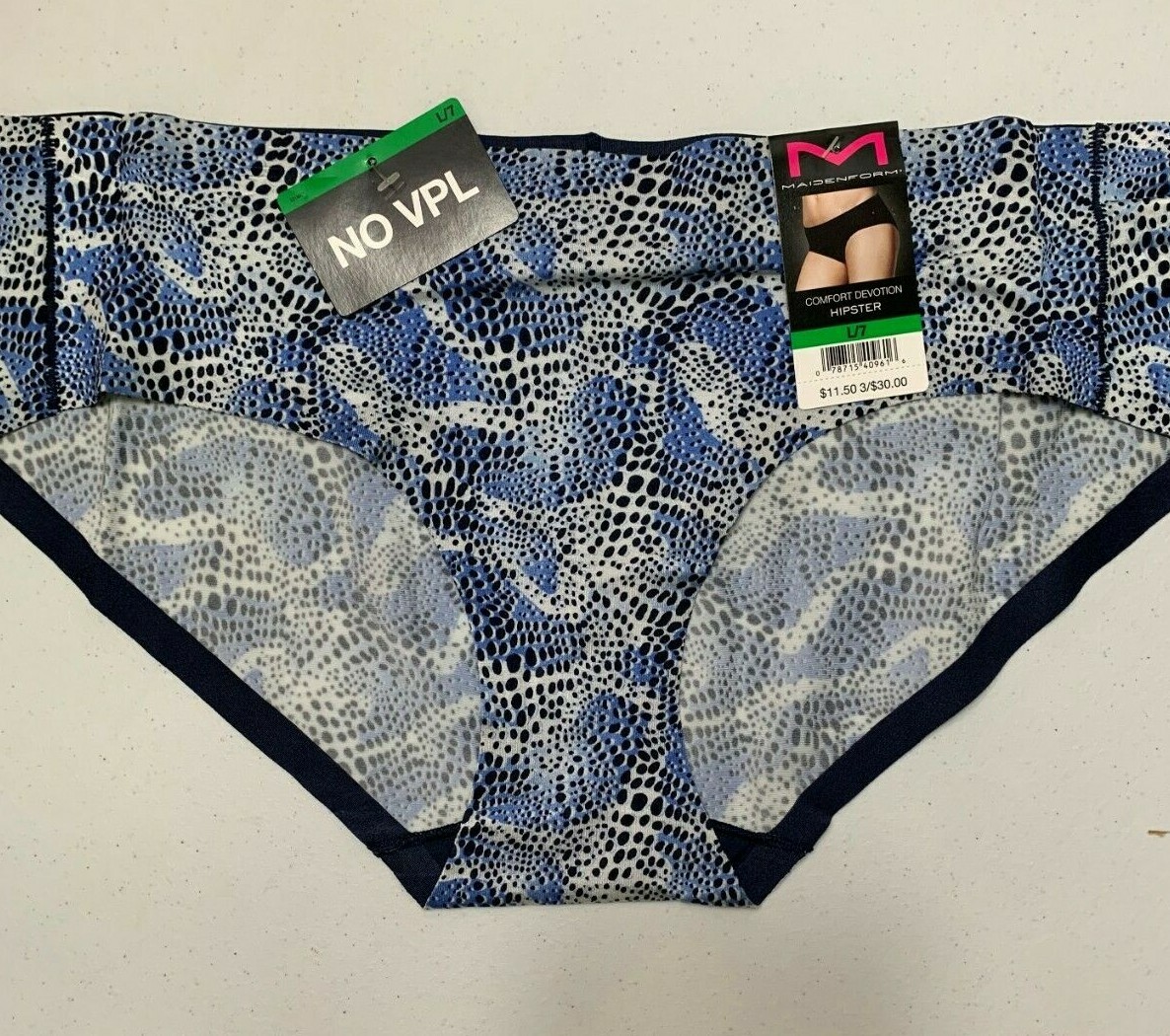 NWT Maidenform Comfort Devotion Hipster Panties, No Line No Show,Size Large