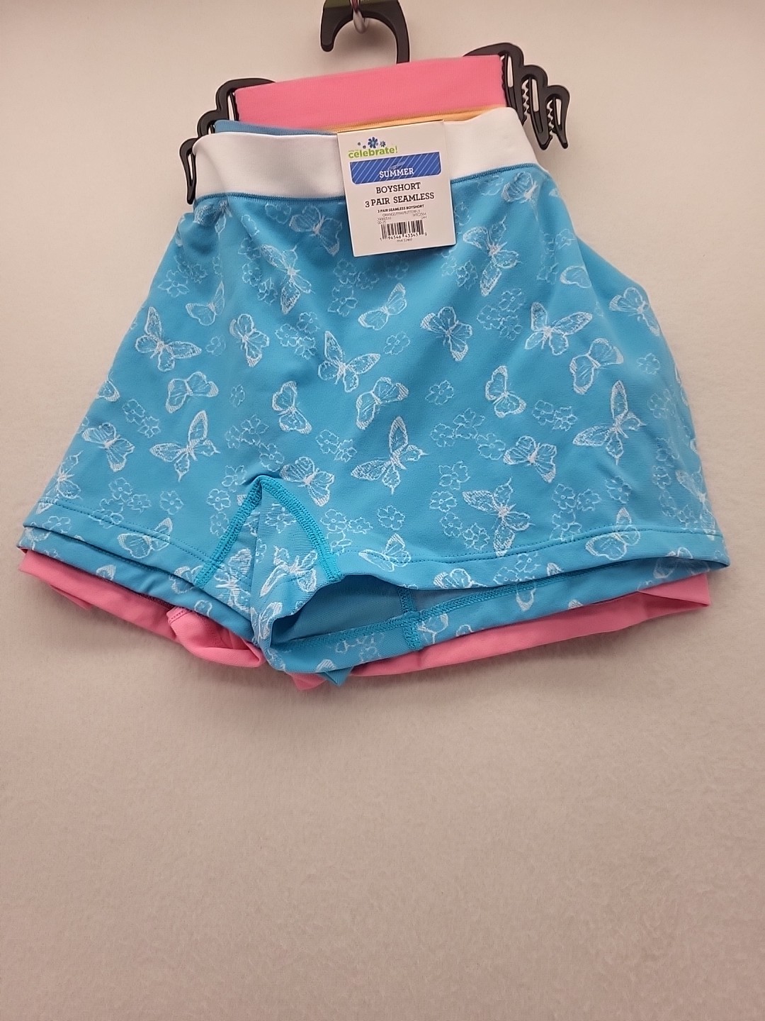 Celebrate Womens Cotton Boyshort Panties X-Large 16-18 Multicolor 3 Pk Underwear