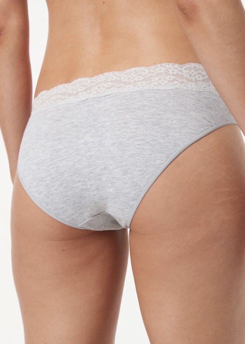 xNext 3 Pairs Hi Leg Cotton Short Briefs size 10 Stretch Lace waistband, BNWT