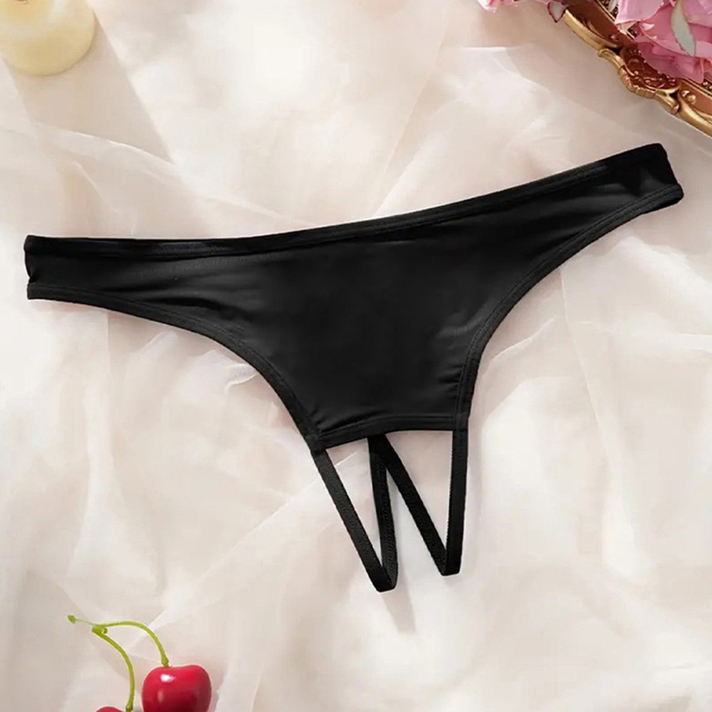 Women Lace Panties Crotchless Underwear Thongs Lingerie G-string Floral Briefs~