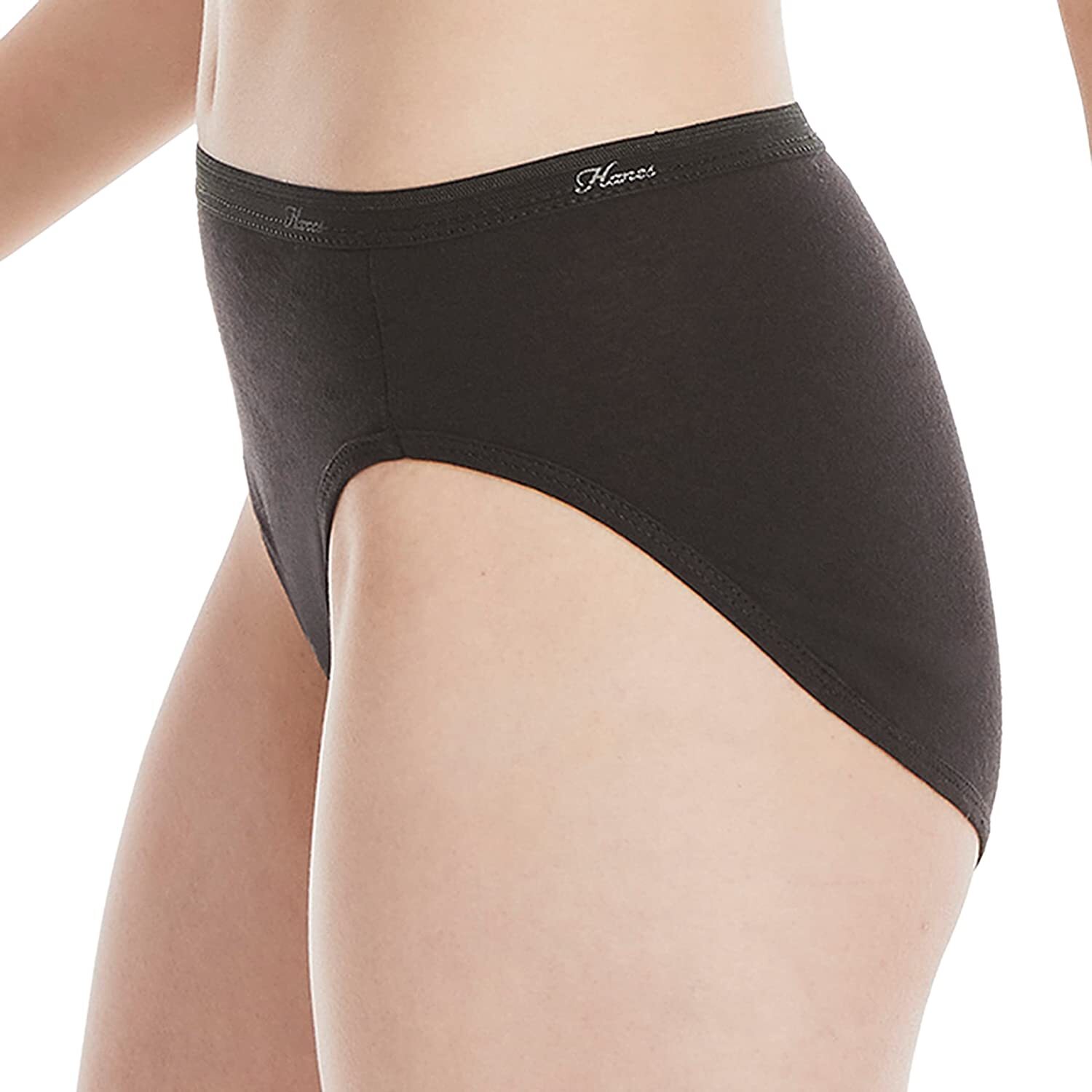 Hanes Women’s Cotton Hi-Cut Panties with Cool Comfort (10 Pack)