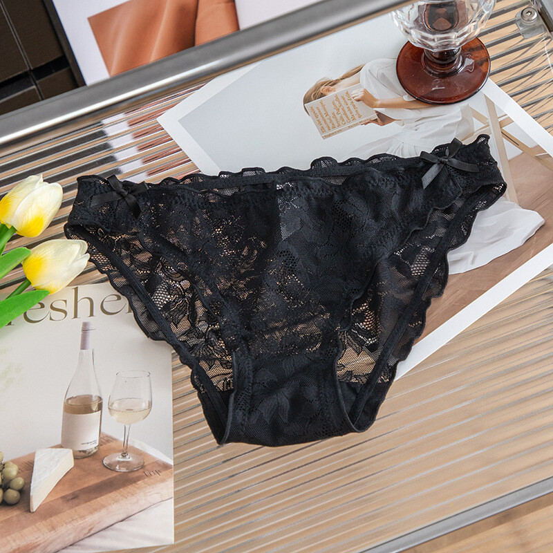5 Pack Lot Sexy Womens See Through Panties Lingeries Lace Sheer Underwear Briefs