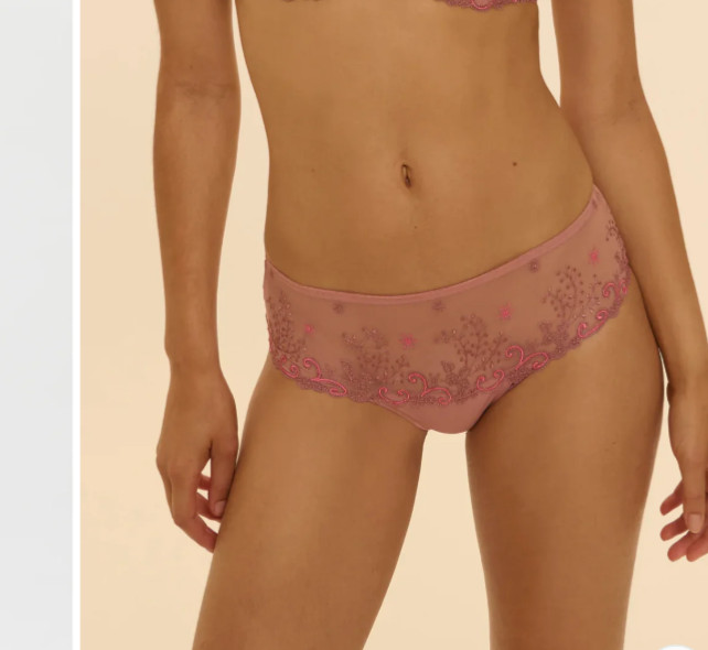 New Simone Perele DELICE Boyshort Panty Smokey Pink Size 3 Medium