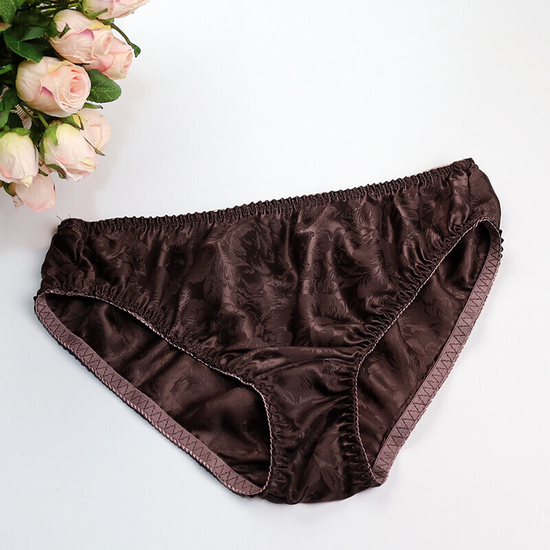 2026 New Silk Floral Panties for Women Maidens Knickers Prints Briefs Bottoms XL