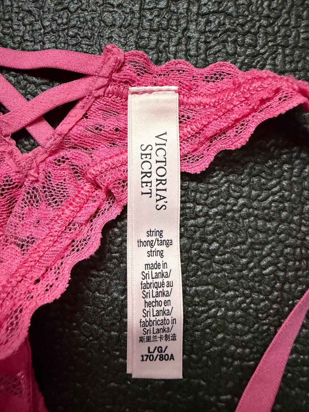 5 Pack Victoria’s Secret sz L Lace Thong String Panties Bundle Lot Set