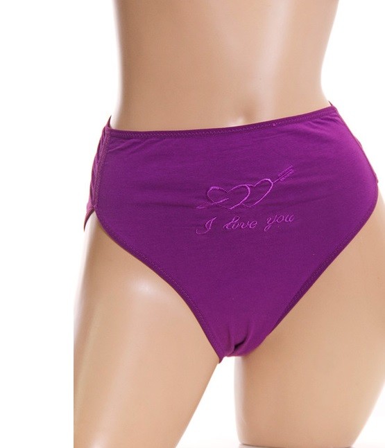 B7 GRACE Cotton High Cut Waist Heart i Love you Sissy Bikini Panties 2XL 3XL
