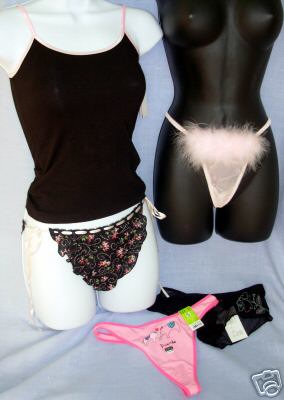 sz S lot Hue Morgan Taylor Panties Camisole Thong Gstring Boyshorts pink black