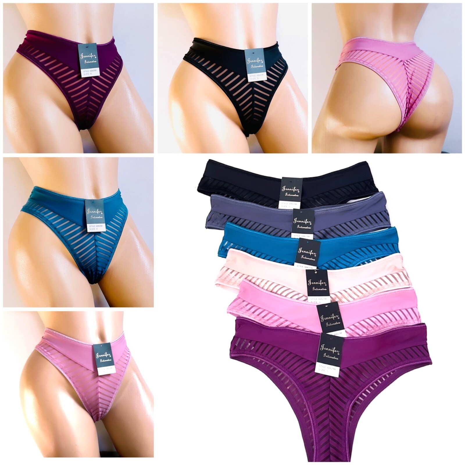 3/6 Pack Women Sexy Lace Underwear Panties Brief Bikini Knickers Thongs G-string