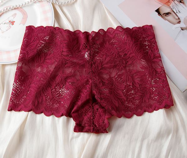 6 Pack Lot Sexy Women’s Lace Panties Boy Shorts Underwear See Through Lingeries