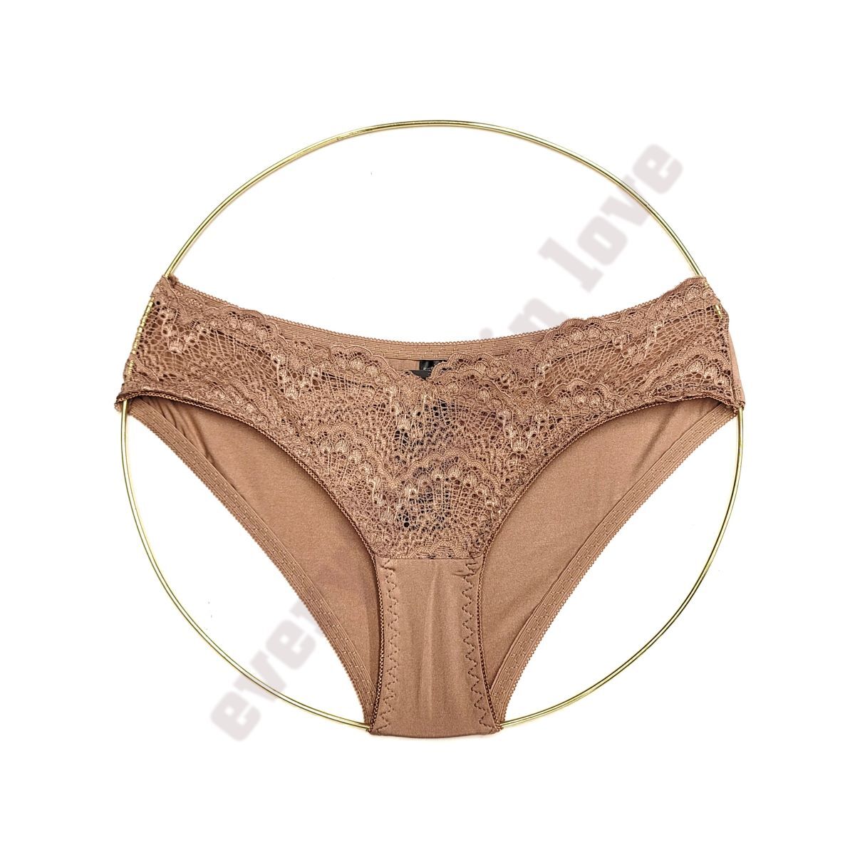 Women Front Overlap Lace Stretch Satin Back Sexy Cute Bikini panties Underwears
